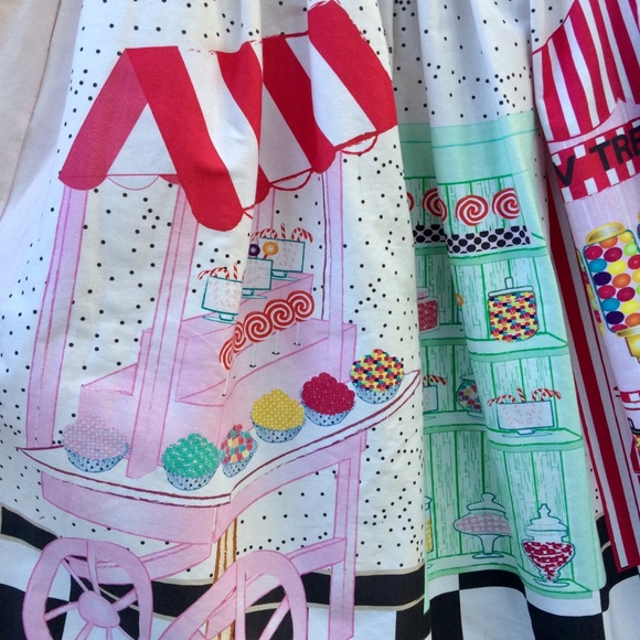 Unique Vintage 🍭 Candy Shop 🍬 Swing Skirt - Picture 3 of 6
